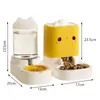 Set Dispensador Automático de Comida y Agua para Gatos Grande 2 L Comedero y Bebedero, Sin Desorden, Duradero y Fácil de Limpiar
