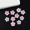 Cuentas de Agujero Flor de Ciruelo Esmaltadas Degradadas de 10 mm Cuentas de Flor Estereoscópicas Difuminadas para Pasador de Pelo de Estilo Antiguo DIY Pendientes Accesorios de Joyería