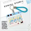 Portatarjetas de Teclado de Alto Valor Horizontal Abs Tarjeta de Identificación de Estudiante Tarjeta Escolar Portatarjetas de Agua Portatarjetas de Identificación para Hombres y Mujeres Cubierta Protectora Transfronterizo
