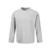 Ropa Vintage Yidao Otoño 2026 Nueva Tendencia Retro Americana Color Sólido Corte Holgado Diseño con Abertura Cuello Redondo Manga Larga Camiseta