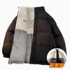 Venta al por mayor transfronteriza 2024 nueva chaqueta de algodón de doble cara para invierno para hombres y mujeres, cuello alto, reversible, una pieza envío directo