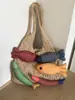 Pedido Extranjero Bolsita de Punto Creativa de Nicho para Mujer Verano 2025 Nuevo Bolso de Hombro Versátil Bolsa Tote de Dibujos Animados para Viajar