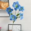 Simulação Lírio Hemerocallis 5 cabeças flores artificiais vermelhas flores de casamento decoração de casamento flores feitas à mão