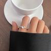 Anillo sencillo de plata 925, anillo que no se decolora, diseño de nicho, sensación de estilo ins, joyería simple, anillo de plata esterlina de alta gama, venta al por mayor para mujeres