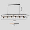 Luminária de Jantar Design Nórdico, Lustre Minimalista Pós-Moderno para Estudo, Luminária Longa para Mesa de Jantar, Luz Neutra para Casa