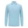 Camisa polo de manga larga con cuello de contraste, cuello acanalado, adecuada para primavera y otoño, uniforme de trabajo hecho a medida, camisa publicitaria bordada, disponible en stock del fabricante