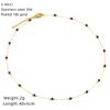 Collar de Acero Inoxidable Transfronterizo con Cuentas de Cristal y Cristal Dulce Turquesa Piedra Natural Personalizado Cadena Clavicular de Alta Gama
