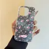 Capa Floral Rosa para Celular Apple 16Pro Iphone17 Tendência 15Promax13 Menina 14 Europeia e Americana