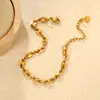 Joyería Transfronteriza Collar de Nariz de Cerdo, Cadena de Metal Personalizada de Moda, Acero Inoxidable Chapado en Oro de 18K, Venta Directa del Fabricante