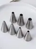 Bico de Confeitar Redondo de Aço Inoxidável para Creme, Desenho de Linhas, Escrita, Formato de Buraco Redondo, Bico Puff, Ferramenta para Assar Bolo de Derreter Grãos