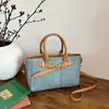 Bolso de Mezclilla Patchwork para Mujer 2026 Nuevo Estilo Simple Casual Estilo Coreano Gran Capacidad Bolso de Hombro Único Bolso Cruzado Pequeño Cuadrado