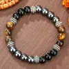 Pulsera de Mujer de Piedra Ojo de Tigre de Venta Caliente para Comercio Exterior Joyería Pulsera de Cuentas para Mujer Pulsera Casual de Moda Joyería de Cadena de Pulsera