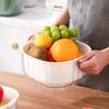 Tazón para Lavar Verduras de Doble Capa Cesta para Escurrir Limpieza de Cocina Doméstica Plástico Creativo Cesta de Frutas Tamaño Grande Cesta para Lavar Verduras al Por Mayor