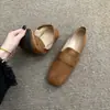 Zapatos Casuales Planos Suaves de Cuero Suave con Suela Suave, Mocasines Retro Franceses Suaves para Mujer Chuyu Ji