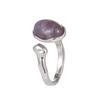 Anillo de apertura de piedra natural exagerada de estilo europeo y americano de moda para mujer, diseño de nicho ajustable que no se decolora, joyería para novias