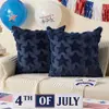 Funda de almohada para el Día de la Independencia Estilo Americano Estrella de Cinco Puntas Acolchada Cojín 3D Sala de Estar del Hogar Almohada para el Hogar Superventas de Amazon