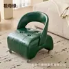 Taburete con Respaldo Móvil Rueda Universal Taburete Rodante Lujo Ligero Artesanía en Cuero Silla de Ocio Sala de Estar Celebridad de Internet Sofá Perezoso Venta al por Mayor