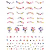 Floral de Primavera Guirnalda de Flores Silvestres de Primavera Pegatina para Uñas Pintura al Óleo Adhesivo Casual para Uñas Primavera Lindo Fresco Romántico
