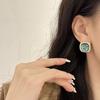 Pendientes/clips de topacio delicado de alta gama, estilo Hong Kong, "Crepúsculo Glaseado", estilo francés vintage.