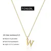 Accesorios de Collar de 26 Letras Inglesas para Mujer Chapado en Oro de 18K Colgante Personalizado Versátil Cadena de Caja Cadena para Clavícula Joyería