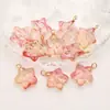 Pingente Estrela de Cinco Pontas Fresco e Colorido Estilo Coreano com Brincos Pendentes, Pingente de Colar, Acessórios de Material de Resina para Joias DIY Feitas à Mão