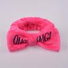 Diadema de Lazo con Letra OMG Estilo Coreano para Mujer Banda para Lavar el Cabello Cinta para Lavar la Cara Diadema Elaine Accesorios para el Cabello Bordados