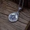 Colgante de Plata de Ley 925 Personalizado Seiko Zakilam Colgante Redondo de Marca Joyería Retro Antigua de Plata Tailandesa Venta al por Mayor