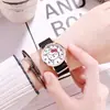 Reloj Mujer Mori Girl Estudiante Combinación Perfecta Moda Fresco Retro Correa Delgada Pequeño Estilo Ins Lindo Corazón de Niña Rosa