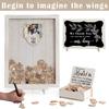 Nuevos artículos de madera para bodas transfronterizos, escritorio de registro, libro de visitas, adornos de madera para decoración del hogar de bodas campestres.