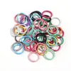Anéis Circulares Coloridos, Anéis Simples e Duplos, Acessórios para Joias DIY Feitos à Mão, Anéis Circulares Fechados Coloridos, Pulseiras com Contas de Anel Único, Ferro Feito à Mão