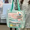 Nova Mochila Color-Blocking para Meninas, Design Estiloso e Doce Estilo Universitário, Bolsa Transversal de Gatinho para Alunos do Ensino Fundamental e Médio