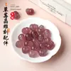 Accesorios de Alta Calidad al por Mayor Piezas Talladas de Cuarzo Fresa Natural Bolsa de la Suerte Colgante Pixiu Flor de Loto Cuentas Espaciadoras Joyería DIY