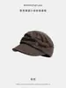 Sombrero de Montar Versátil Estilo Coreano Ambiente de Nicho Sombrero Arrugado Apilado para Mujer Gorra de Boina Artística Retro Gorro de Boina Elegante