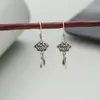 Pendientes de ábaco huecos de estilo folk simple, diseño de nicho vintage, gancho para la oreja, accesorios para la oreja DIY, venta al por mayor