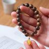 Pulseras Auténticas de Madera de Árbol de Sándalo Qinnan Natural para Hombres y Mujeres con Cera de Abejas Pixiu Tesoro Pulseras Auspiciosas Estilo Bosque Boutique