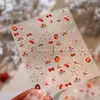 Brillantes Pegatinas para Uñas Artísticas de Fuegos Artificiales Danza del León de Año Nuevo Rojo Festivo Dorado Foil Copo de Nieve Uña Decoración DIY