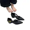 Moda Estilo Coreano Hebilla de Moda Correa Única de Moda 2026 Verano Otoño Tacón Grueso Temperamento Femenino Hueco Simple Versátil Zapatos Adelgazantes