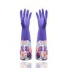Tareas de cocina, Limpieza, Lavandería, Lavar platos, Guantes para lavar platos de goma de látex de una sola capa con cordón de tira recta de PVC, Artículos de protección para el hogar