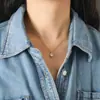 Collar de Acero de Titanio con Colgante de Zircón Grande en Forma de Gota de Agua Transfronterizo Europeo y Americano de Alta Gama para Mujer, Cadena de Clavícula Exquisita Versátil de Lujo Ligero