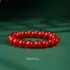 Pulsera de Ágata Roja Natural Anillo de Pigmento Puro Cuentas Múltiples Especificaciones Unisex Venta al por Mayor Punto Ágata Roja Anillo Único
