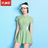 Traje de baño para mujer, traje de baño deportivo, conservador, para adultos, nuevo, talla grande, que cubre la piel, adelgazante, traje de baño para piscina