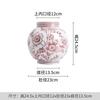Vaso de cerâmica rosa vermelha pintado à mão ornamentos decorativos de cerâmica estilo Hong Kong joias de cerâmica hidropônica senso de alto nível