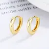 Brincos de Argola Femininos 2022 Novos Prata de Lei 925 Simples Personalidade Argola Estilo Frio Alto Padrão Elegante Elegante Joia de Orelha