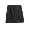 Saia Irregular Preta de Cintura Alta A-Line Look Emagrecedor Saia Curta 2025 Nova Saia Outono e Inverno Calças Culotes Femininas Sexy