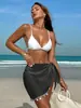 Comercio exterior nueva explosión europea y americana traje de baño blusa protector solar en stock venta al por mayor Amazon falda sexy de playa para exteriores