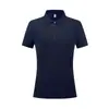 Camisa Polo Feminina de Verão para Esportes ao Ar Livre com Zíper, Camiseta Fresca de Manga Curta que Marca a Cintura, Uniforme de Grupo, Roupa de Trabalho com Logo Impresso