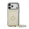Adecuado para funda de teléfono iPhone 17, Samsung S26 Estilo Chanel Soporte de Anillo Ranura para Tarjeta Funda Protectora Cruzada A07