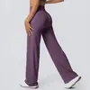 Pantalones de Yoga Mingda Nuevos Marrones de Pierna Ancha Caídos Transfronterizos de Cintura Alta Adelgazantes Sin Marcas Vergonzosas Ropa Deportiva Pantalones Largos de Campana