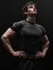 Ropa Deportiva de Fitness para Hombre 2025 de Manga Corta, Secado Rápido, Body
