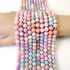 Transfronterizo 6810 Bola de Flores Macarrón Material de Jade Redondas Multifacéticas Cuentas DIY Joyería de Cuentas Hecha a Mano Accesorios de Cuentas Sueltas de Vidrio